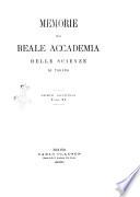 Memorie della Reale Accademia delle scienze di Torino
