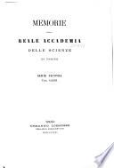 Memorie della Reale accademia delle scienze di Torino
