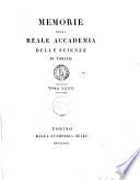 Memorie della Reale Accademia delle scienze di Torino