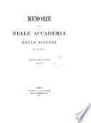 Memorie della Reale Accademia delle scienze di Torino
