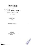 Memorie della Reale accademia delle scienze di Torino