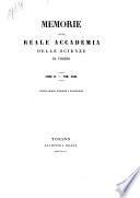 Memorie della Reale accademia delle scienze di Torino