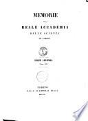 Memorie della Reale Accademia delle scienze di Torino