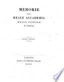 Memorie della Reale Accademia delle scienze di Torino