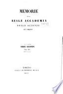 Memorie della Reale accademia delle scienze di Torino