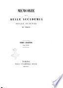 Memorie della Reale Accademia delle scienze di Torino