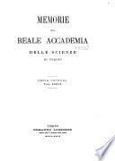 Memorie della Reale accademia delle scienze di Torino