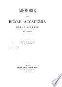 Memorie della Reale Accademia delle scienze di Torino
