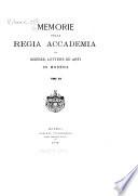 Memorie della Reale Accademia di Scienze, Lettere ed Arti in Modena