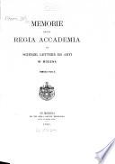 Memorie della Reale Accademia di Scienze, Lettere ed Arti in Modena