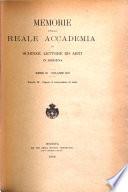 Memorie della Reale accademia di scienze, lettere ed arti in Modena
