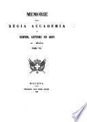 Memorie della Reale accademia di scienze, lettere ed arti in Modena