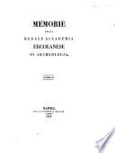 Memorie della Regale accademia ercolanese di archeologia