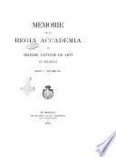 Memorie della Regia Accademia di scienze, lettere ed arti in Modena