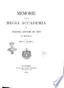 Memorie della Regia Accademia di scienze, lettere ed arti in Modena