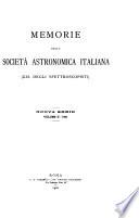 Memorie della Società astronomica italiana (già degli spettroscopisti) ...