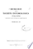 Memorie della Società entomologica italiana