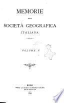 Memorie della Società geografica italiana