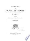 Memorie delle famiglie nobili delle province meridionali d'Italia