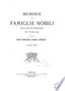 Memorie delle famiglie nobili delle province meridionali d'Italia