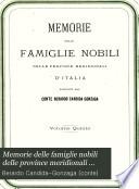 Memorie delle famiglie nobili delle province meridionali d'Italia