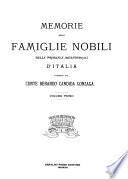 Memorie delle famiglie nobili delle province meridionali d'Italia