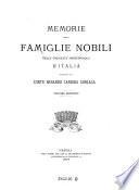 Memorie delle famiglie nobili delle province meridionali d'Italia