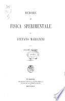 Memorie di fisica sperimentale di Stefano Marianini