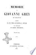 Memorie di Giovanni Grey di Dilston scritte da sua figlia Giuseppina E. Butler
