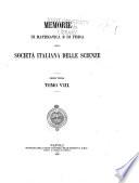 Memorie di matematica e di fisica della Società italiana delle scienze
