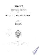 Memorie di matematica e di fisica della Società italiana delle scienze