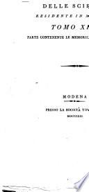 Memorie di matematica e di fisica della Società italiana delle scienze