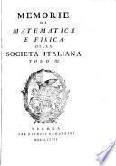 Memorie Di Matematica E Di Fisica Della Società Italiana Delle Scienze