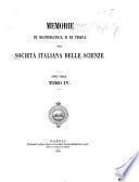 Memorie di matematica e di fisica della Società italiana delle scienze