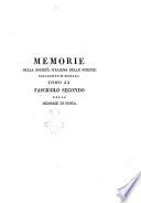 Memorie di matematica e di fisica della Società italiana delle scienze