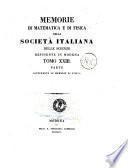Memorie di Matematica e di Fisica della Societa Italiana