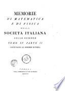 Memorie di Matematica e di Fisica