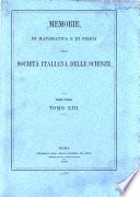 Memorie di matematica e fisica della Società italiana delle scienze (detta dei XL)