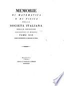 Memorie di matematica e fisica della Società italiana delle scienze (detta dei XL)