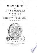 Memorie di matematica e fisica della Società italiana