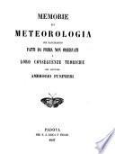 Memorie di meteorologia che raccolgono fatti da prima non osservati e loro conseguenze teoriche