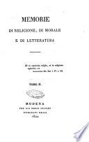 Memorie di religione, di morale e di letteratura