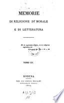Memorie di religione, di morale e di letteratura