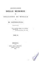 Memorie di religione, di morale e di letteratura