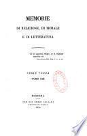 Memorie di religione, di morale e di letteratura