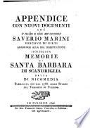 Memorie Di S. Barbara, Vergine E Martire Di Scandriglia Detta Di Nicomedia Protettrice Principale Della Citta' E Diocesi Di Rieti