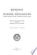 Memorie di scienze geologiche