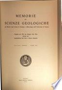 Memorie Di Scienze Geologiche