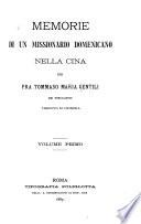 Memorie di un missionario domenicano nella Cina