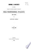Memorie e documenti da servire per la storia della guerra dell'indipendenza italiana del 1859